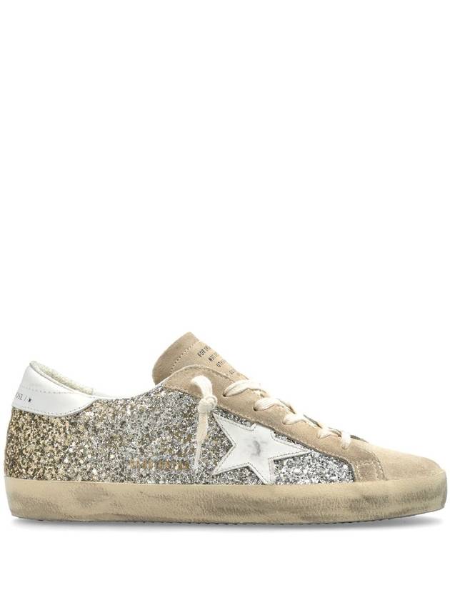 Golden Goose Super-Star Classic With List Glitter Upper Suede Toe And Tongue Leather Star And Heel Shoes - GOLDEN GOOSE - BALAAN 1