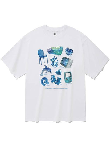 Blue Collector Short Sleeve TShirt White - RADINEO - BALAAN 1