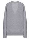 Keve Face Wool V-neck Cardigan Grey Melange - ACNE STUDIOS - BALAAN 3