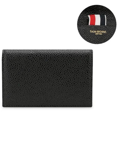 Logo Stamp Card Hoder Black - THOM BROWNE - BALAAN 2