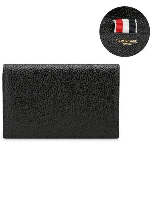 Logo Stamp Card Hoder Black - THOM BROWNE - BALAAN.