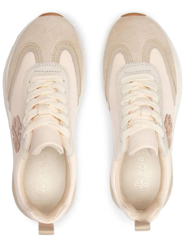 Good Luck Trainer Low Top Sneakers Beige - TORY BURCH - BALAAN 3