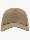 Embroidered Logo Gabardine Weave Cotton Ball Cap Beige - SAINT LAURENT - BALAAN 2