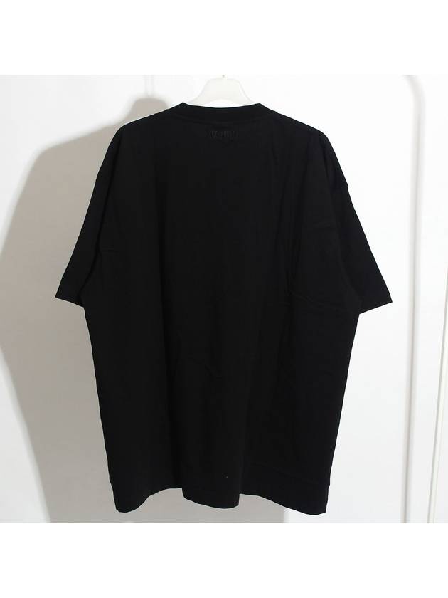 Logo Cotton Jersey Short Sleeve T-Shirt Black - VETEMENTS - BALAAN 3