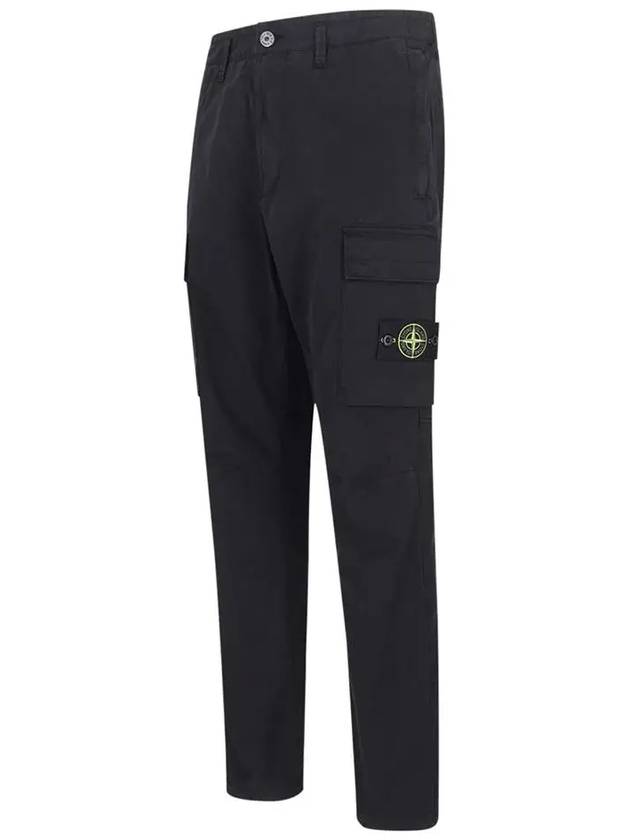 Supima Cotton Twill Stretch TC Straight Pants Black - STONE ISLAND - BALAAN 2