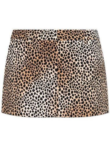 Michael Michael Kors Animal Print Skirt, Women's, Beige - MICHAEL KORS - BALAAN 1