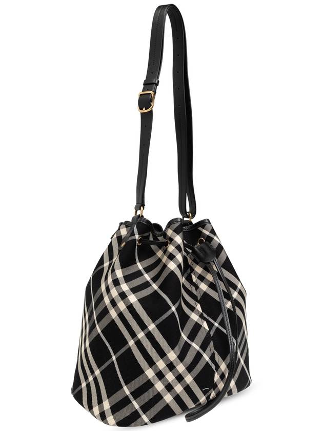 Check Medium Bucket Bag Black - BURBERRY - BALAAN 5