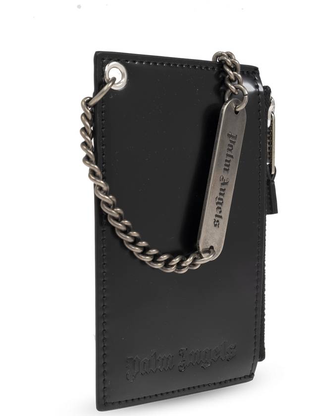 Palm Angels Card Holder With Carabiner, Men's, Black - PALM ANGELS - BALAAN 4