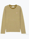 Striped Cotton Short Sleeve T-Shirt Green - MAISON KITSUNE - BALAAN 2