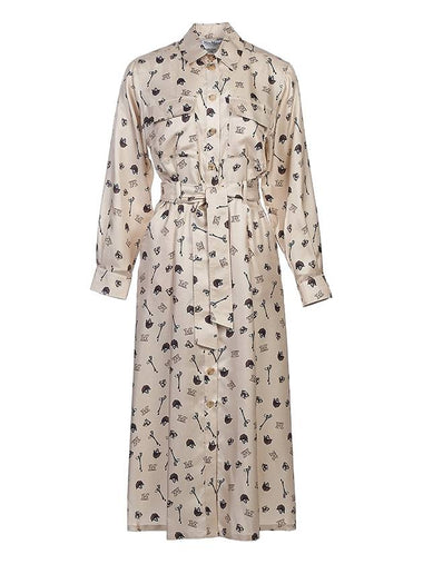 Women's Paste Print Silk Dress PASTE 001 - MAX MARA - BALAAN 1