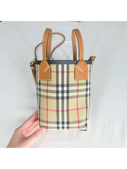 Mini London Tote Bag Archive Beige - BURBERRY - BALAAN 2