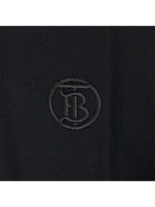 Striped Cotton Polo Shirt Black - BURBERRY - BALAAN 7