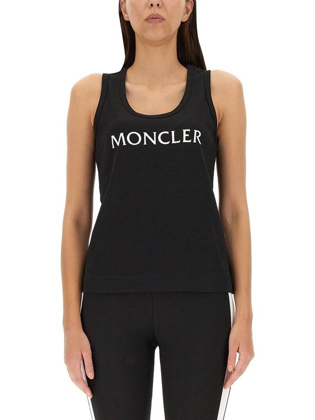 Logo Print Sleeveless Black - MONCLER - BALAAN 2