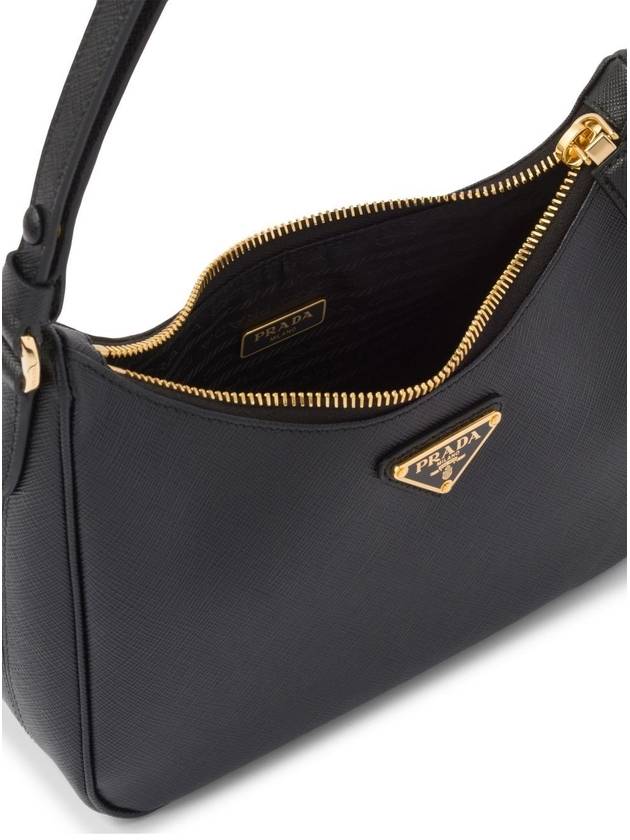 Re-Edition Saffiano Leather Mini Bag Black - PRADA - BALAAN 4