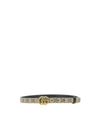 GG Marmont Reversible Thin Belt Grey - GUCCI - BALAAN 3