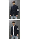 4 Bar Poly Twill Padding Blazer Jacket Navy - THOM BROWNE - BALAAN 5