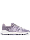 Men's 50 50 Lace-up Nylon Leather Low Top Sneakers Purple - MAISON MARGIELA - BALAAN 1