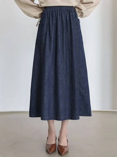 Magia Banded Denim Long Skirt - MONO AT.D - BALAAN 1