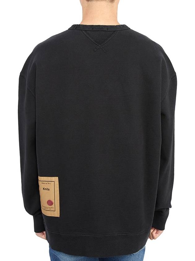 Garment Dyed Cotton Jersey Sweatshirt Black - TEN C - BALAAN 5