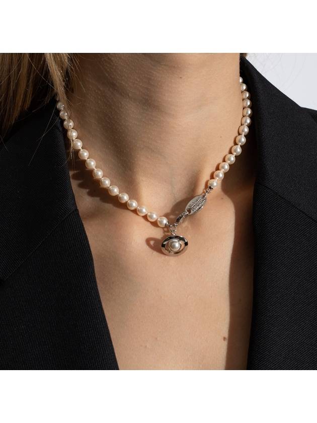 Simonetta Pearl Necklace Silver - VIVIENNE WESTWOOD - BALAAN 3