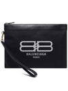 Flat Jumbo Clutch Bag Black - BALENCIAGA - BALAAN 2