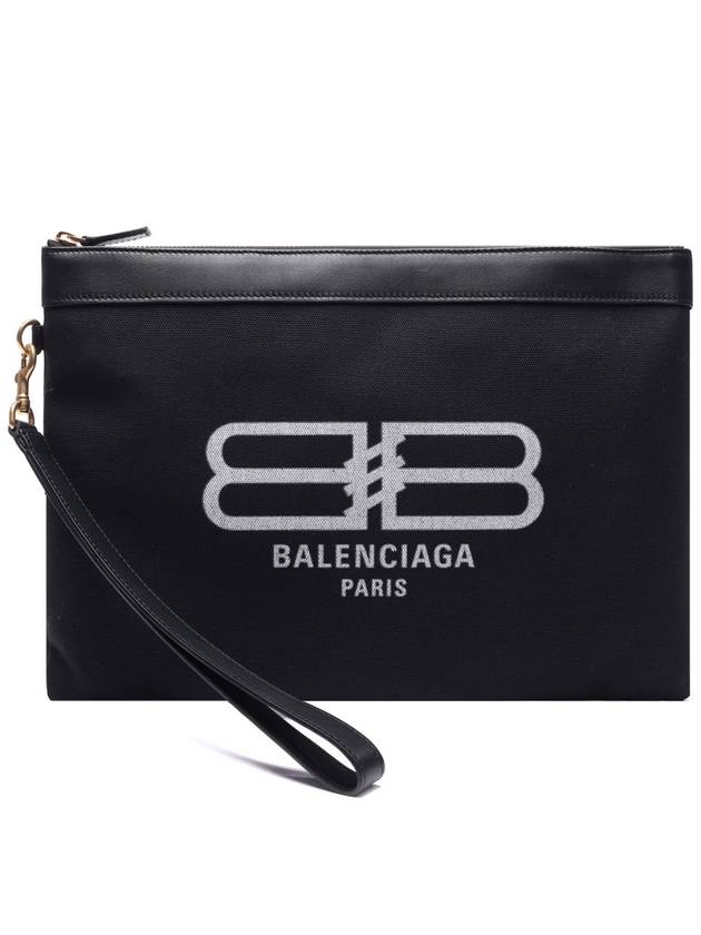 Flat Jumbo Clutch Bag Black - BALENCIAGA - BALAAN 3