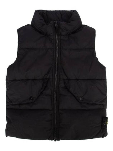 Kids Wappen Patch Down Padded Vest Black - STONE ISLAND - BALAAN 1