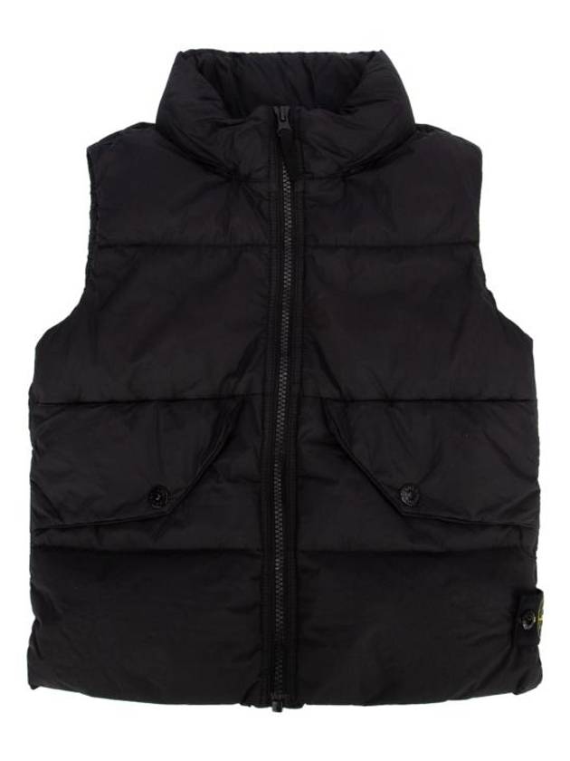 Kids Wappen Patch Down Padded Vest Black - STONE ISLAND - BALAAN 1