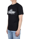 Institutional Two Print Short Sleeve T-Shirt Black - STONE ISLAND - BALAAN 4