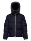 Men's Brazeau Logo Hooded Padding Navy - MONCLER - BALAAN 1