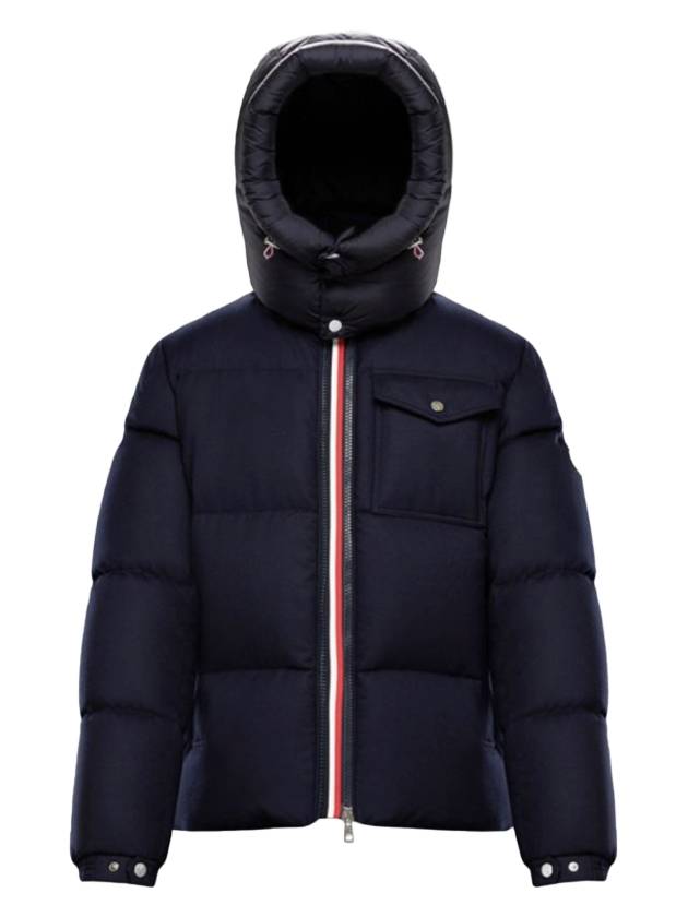 Men's Brazeau Logo Hooded Padding Navy - MONCLER - BALAAN 1