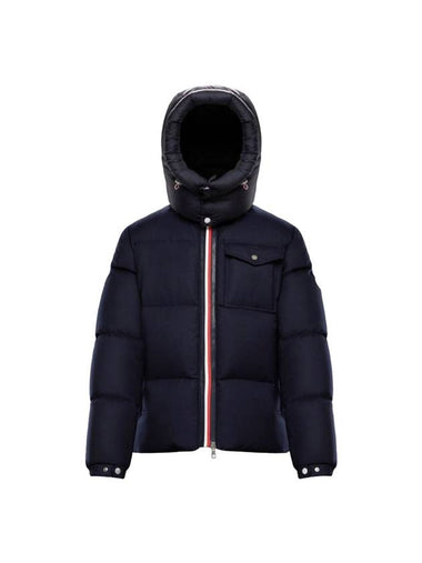 Men's Brazeau Logo Hooded Padding Navy - MONCLER - BALAAN 1