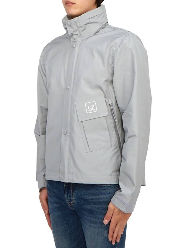 Metropolis Series HyST Stand Collar Zip Up Jacket Grey - CP COMPANY - BALAAN 4