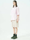 dyed striped short sleeve shirt light pink - VOYONN - BALAAN 8