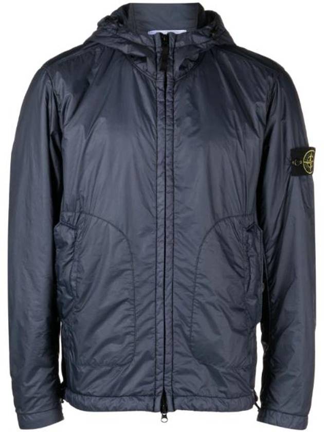 Garment Dyed Micro Yarn Hooded Jacket Navy - STONE ISLAND - BALAAN 1