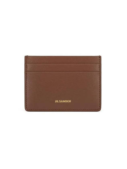 Logo Leather Card Wallet Brown - JIL SANDER - BALAAN 2