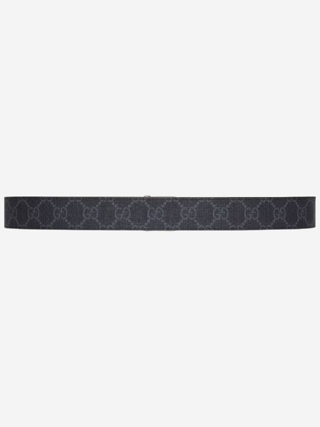 Squared Interlocking G Reversible Leather Belt Black - GUCCI - BALAAN 4