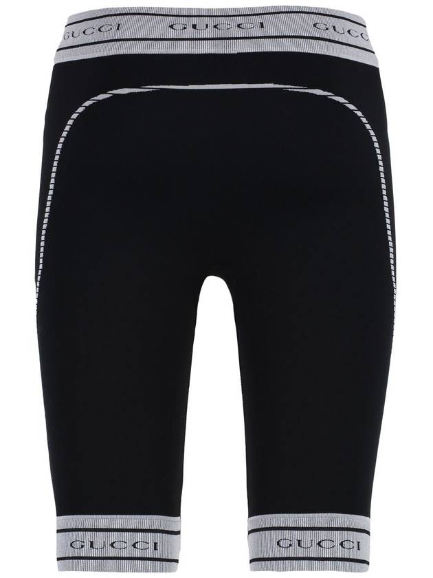 Men's Jacquard Tubular Jersey Shorts Leggings Black - GUCCI - BALAAN 3