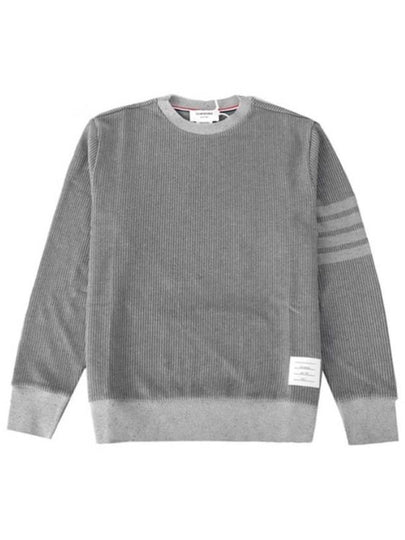 4 Bar Crew Neck Sweatshirt Grey - THOM BROWNE - BALAAN 2