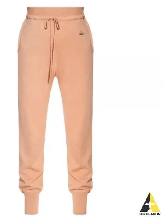 Women's Embroidered Logo Cashmere Blend Track Pants Dark Beige - VIVIENNE WESTWOOD - BALAAN 2