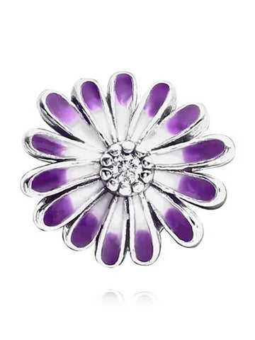 Daisy Bracelet Charm Silver Purple - PANDORA - BALAAN 1