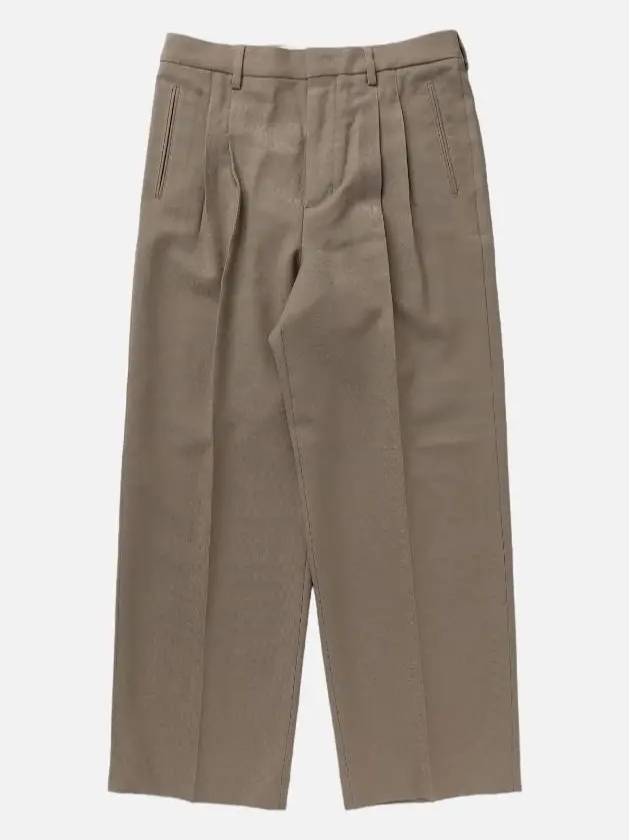 Wool Wide Pants Brown - AMI - BALAAN 4