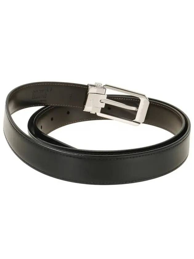 Men's Classic Reversible Cutting Leather Belt Black Brown - MONTBLANC - BALAAN 4