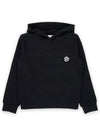 Kids Embroidered Logo Wappen Hood Sweatshirt Black 8G00014 899PS 999 8 10A - MONCLER - BALAAN 2