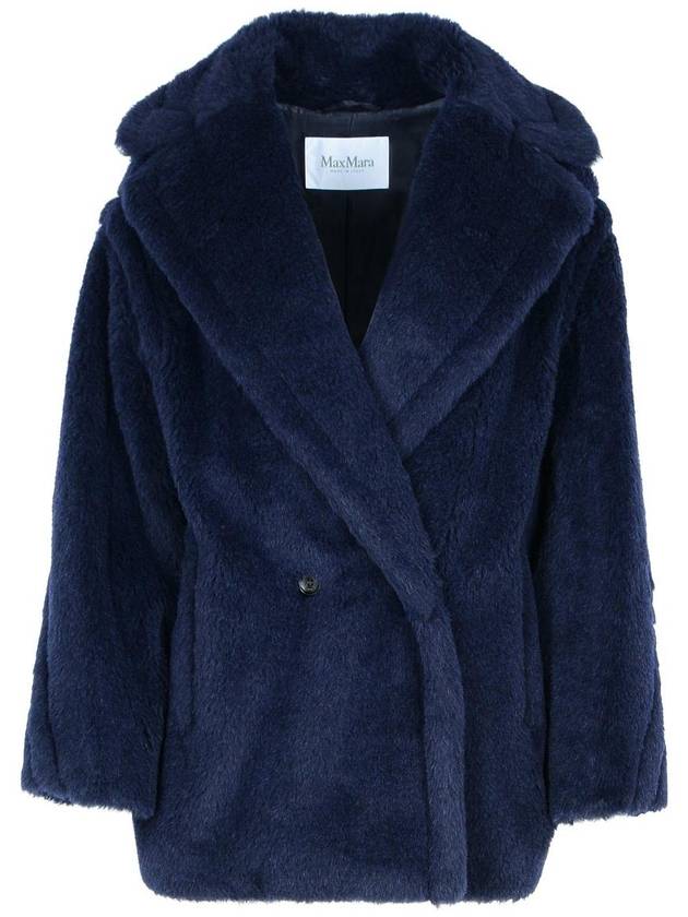 Max Mara 'Olga' Blue Alpaca Blend Coat - MAX MARA - BALAAN 1