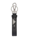 Saffiano Leather Key Holder Black - PRADA - BALAAN 3