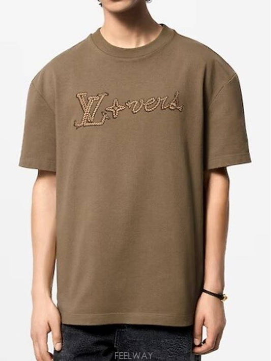 1AFXP3 Embroidered Signature Cotton T Shirt - LOUIS VUITTON - BALAAN 2