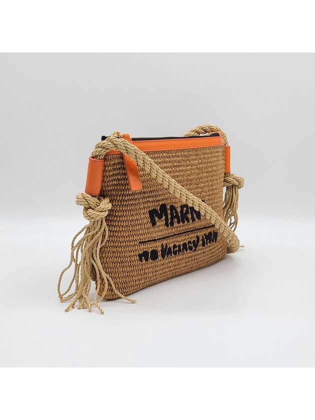 Fake Rattan Shoulder Bag Brown - MARNI - BALAAN 3