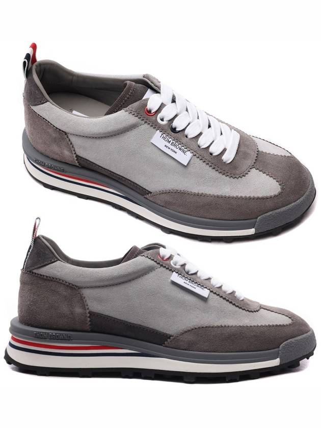 Suede Tech Runner Low Top Sneakers Grey - THOM BROWNE - BALAAN 2