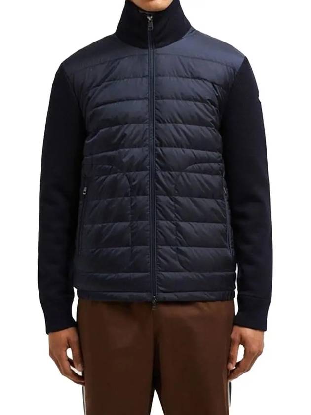 Men s Padded Wool Cardigan 9B50700 A9341 777 - MONCLER - BALAAN 4